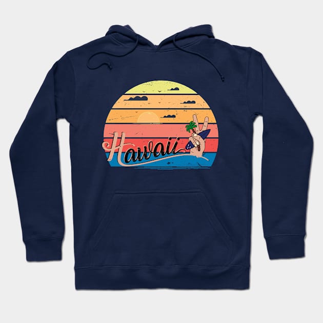 Hawaii Shaka Hoodie by Aestrix